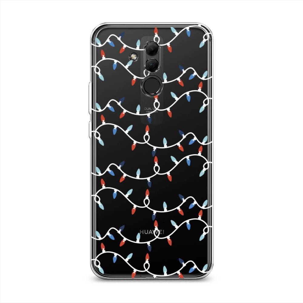 

Чехол на Huawei Mate 20 Lite "Разноцветная гирлянда", Белый;красный;синий, 66650-5