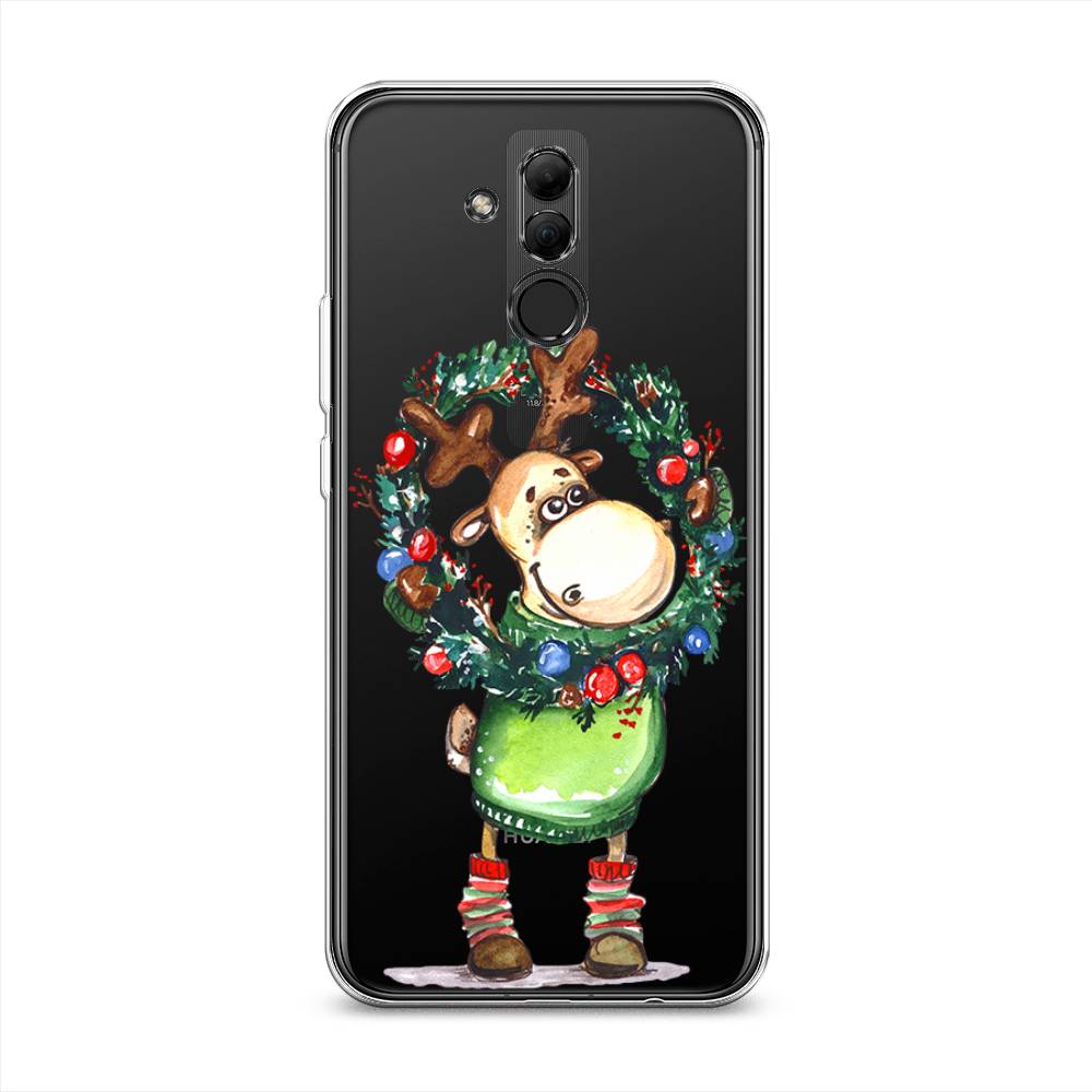 

Чехол на Huawei Mate 20 Lite "Олень с новогодним венком", 66650-4