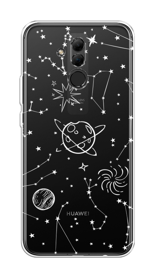 

Чехол на Huawei Mate 20 Lite "Планеты в космосе", Белый, 66650-2