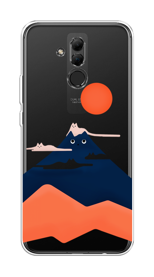 

Чехол на Huawei Mate 20 Lite "Кот-гора", Черный;оранжевый, 66650-4