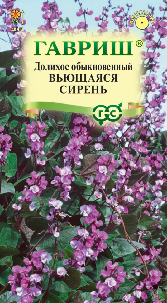 

Семена долихос Вьющаяся сирень Гавриш 1911037-10 10 уп.