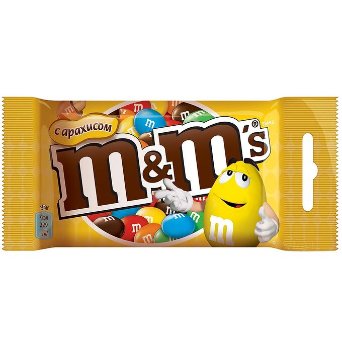 

Драже M&M’s с арахисом и молочным шоколадом покрытое хрустящей разноцветной глазурью 2 кг