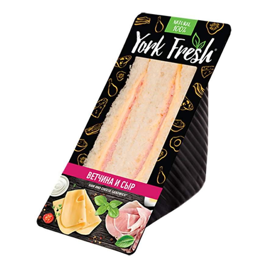 

Сэндвич York Fresh с ветчиной и сыром 150 г