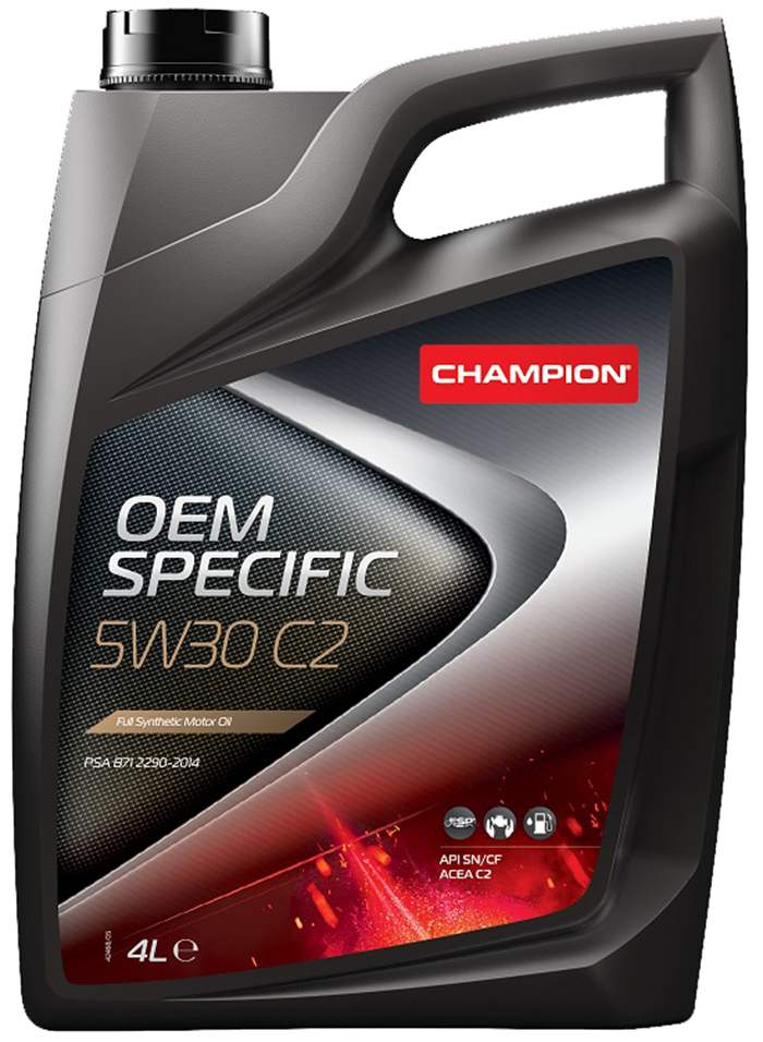 Моторное масло Champion синтетическое OEM SPECIFIC С2 SN/CF, C2-16 5W30 4л