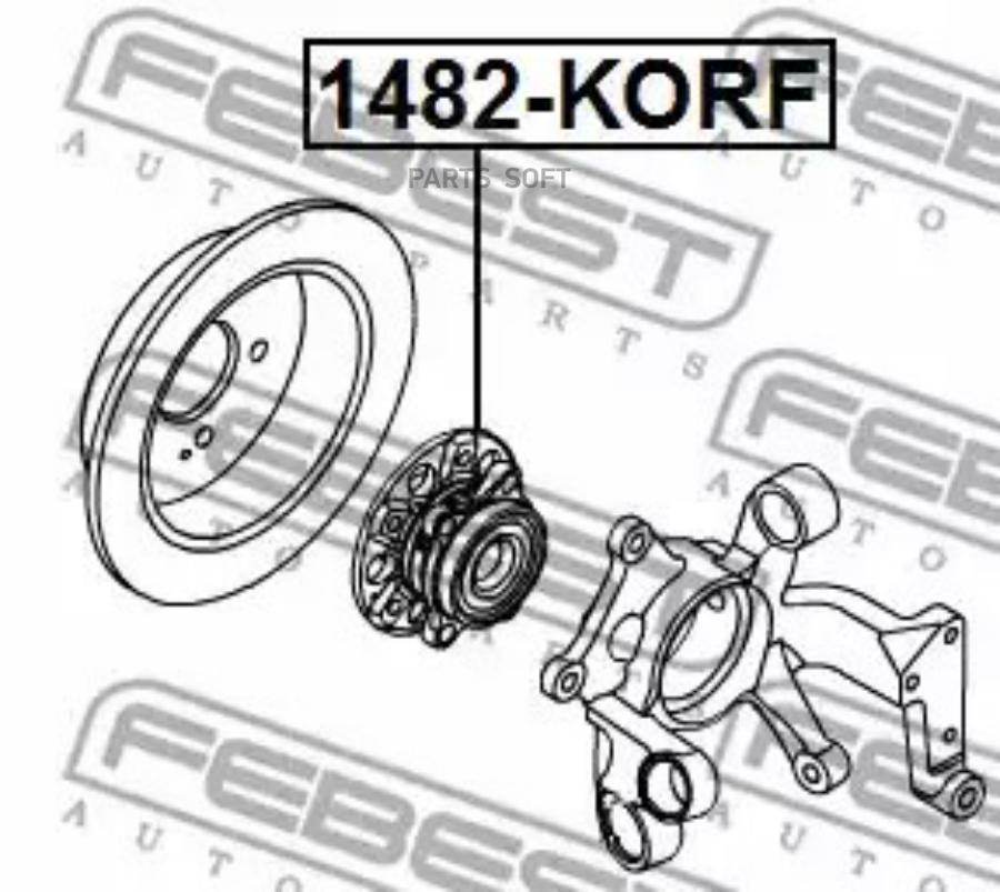 Ступица передняя L=R SSANG YONG New Actyon/Korando C FEBEST 1482-KORF 100041527256