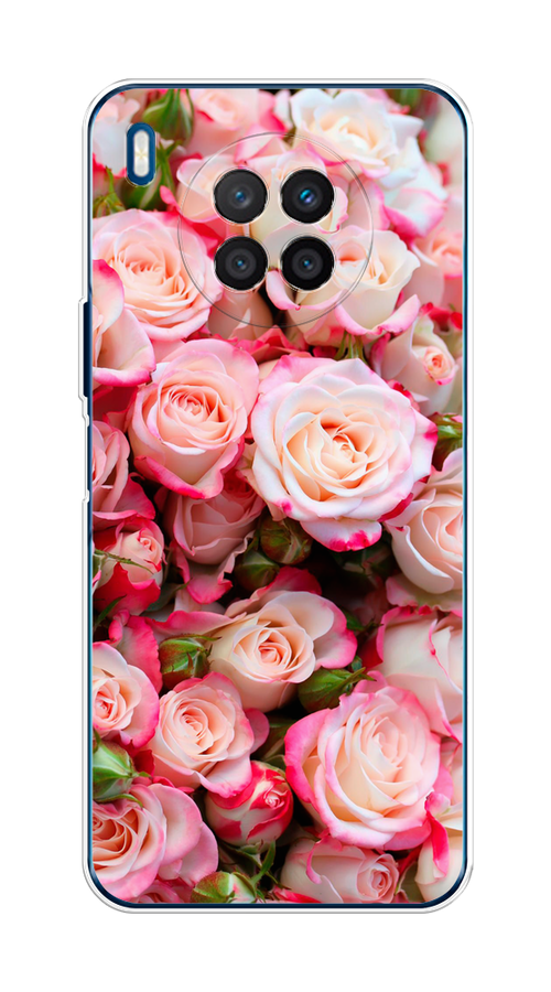 

Чехол на Huawei Nova 8i "Много роз", Розовый, 6106350-2