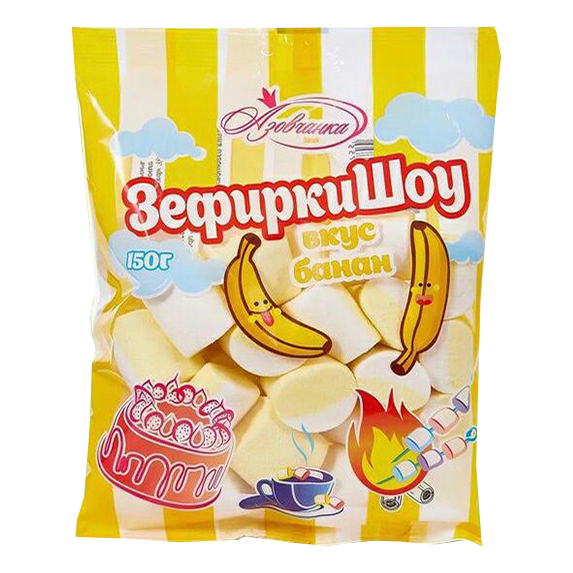 

Зефир Азовчанка Зефирки шоу воздушный со вкусом банана 150 г