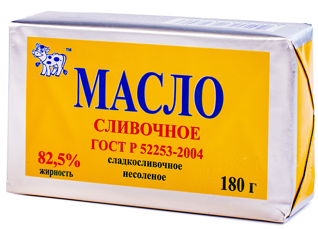 Сливочное масло Белое Золото 82,5% 100 г