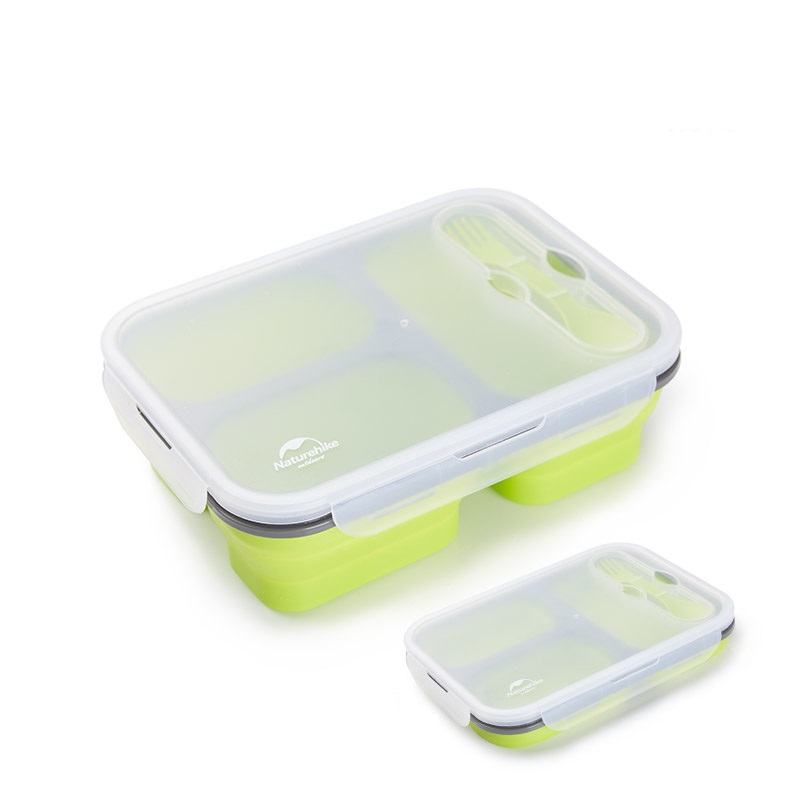 

Контейнер Для Еды Naturehike 2022 Cj03 Silicone Lunch-Box L Three Lattice, Cj03 Silicone Lunch-Box L