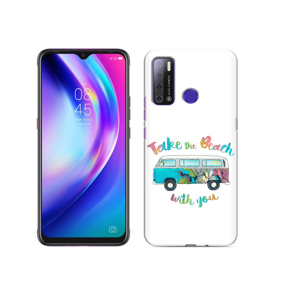 

Чехол MyPads Tocco для Tecno Pouvoir 4 Хиппи автобус, Прозрачный, Tocco