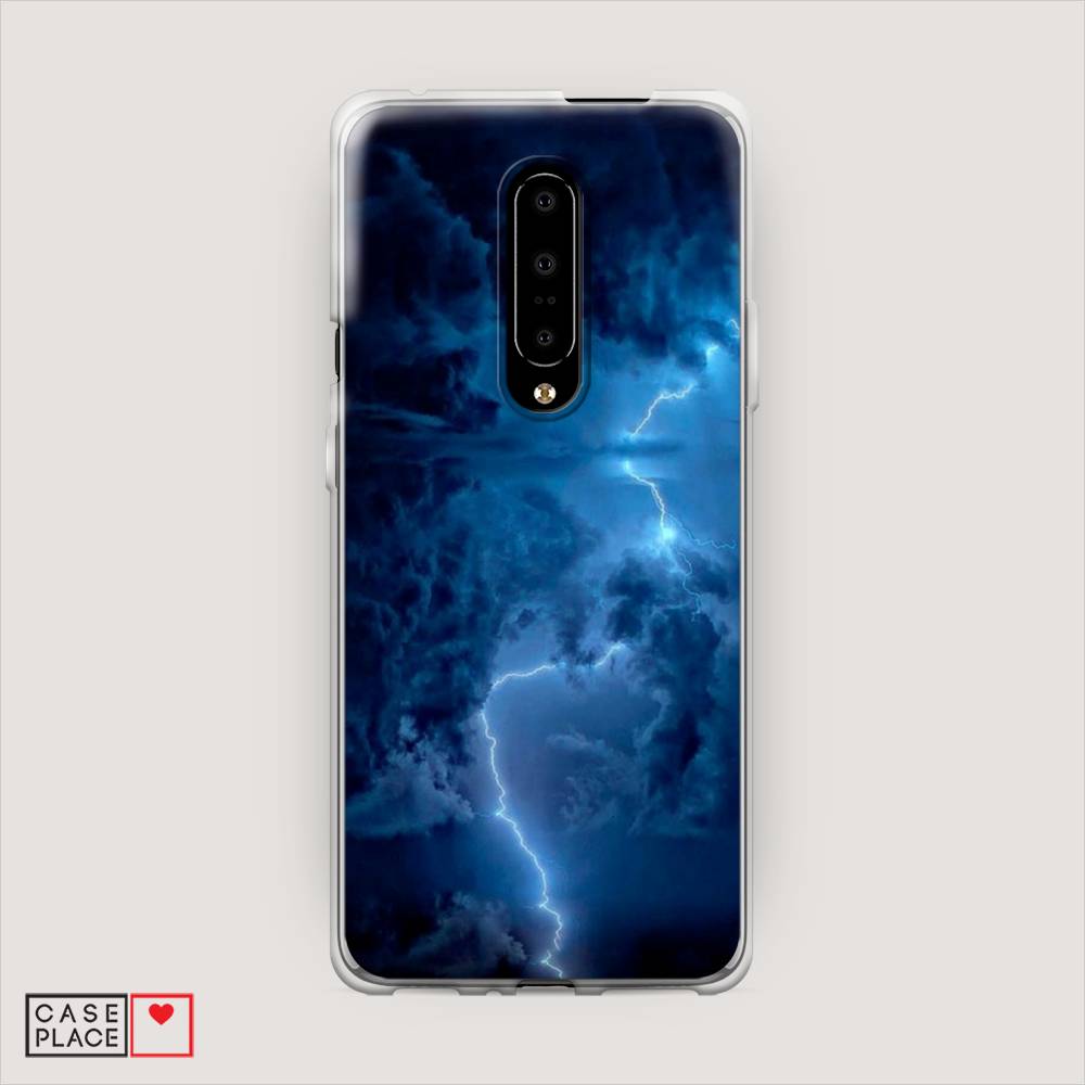 

Чехол Awog на OnePlus 7 Pro / ВанПлас 7 Pro "Молния", Синий, 150850-4