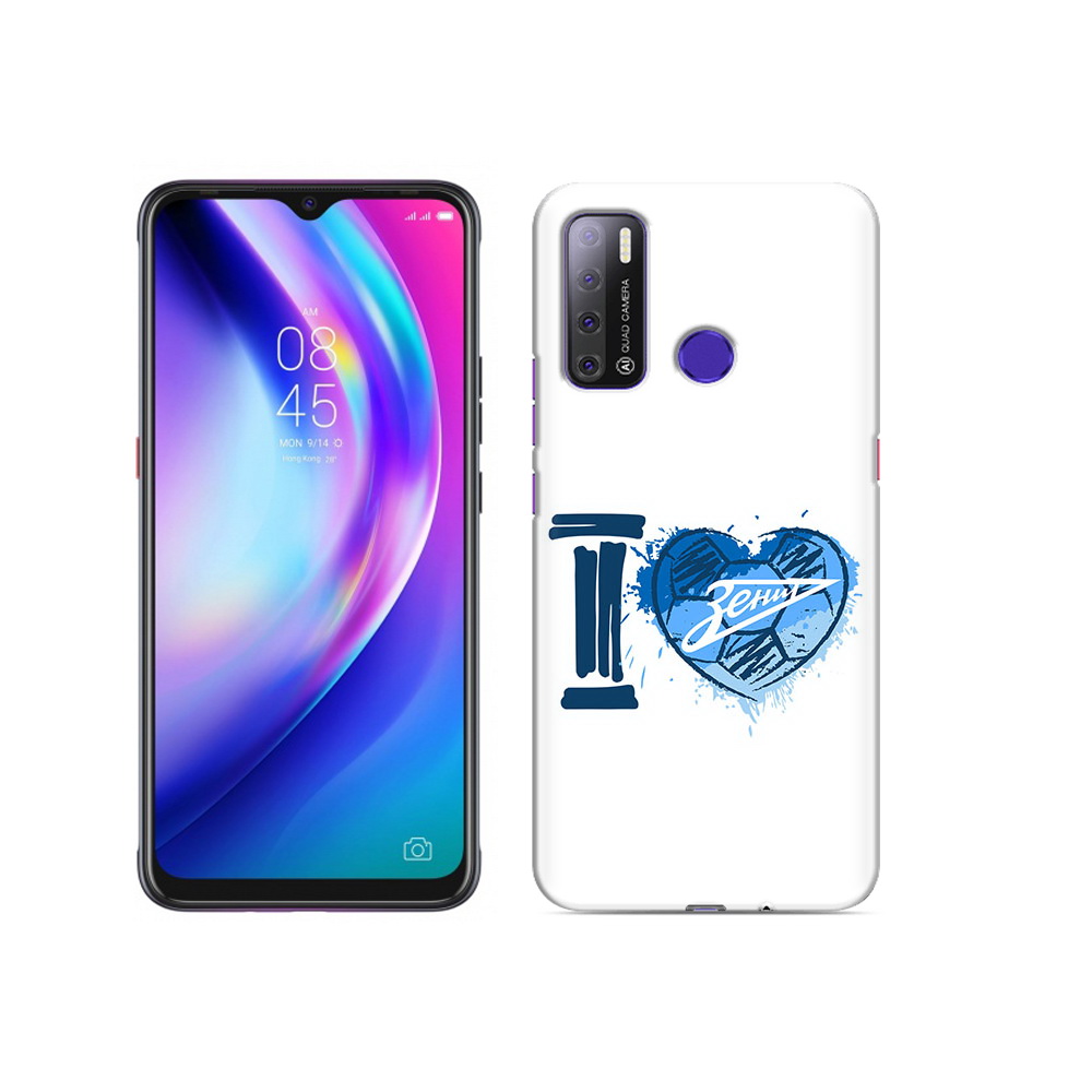 

Чехол MyPads Tocco для Tecno Pouvoir 4 ФК я люблю зенит, Прозрачный, Tocco