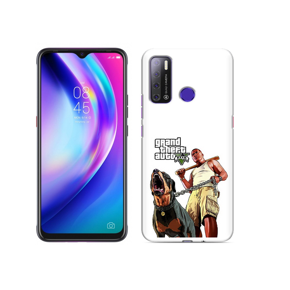 

Чехол MyPads Tocco для Tecno Pouvoir 4 GTA грозная собака, Прозрачный, Tocco