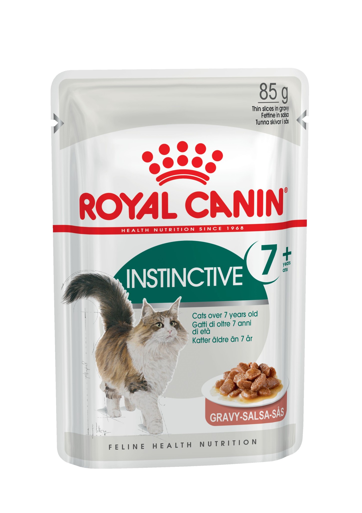 Влажный корм для кошек Royal Canin Instinctive 7 мясо в соусе 12шт по 85г 1450₽