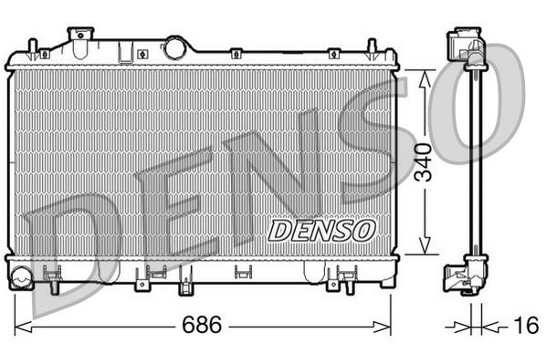 

Радиатор 340x686 Denso DRM36007