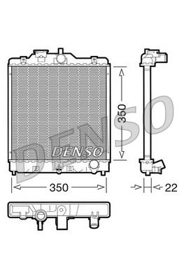 

Радиатор 350x350 Denso DRM40003