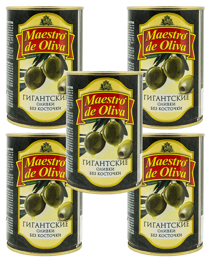 

Оливки Maestro de Oliva Гигантские без косточки 410 гр - 5 шт