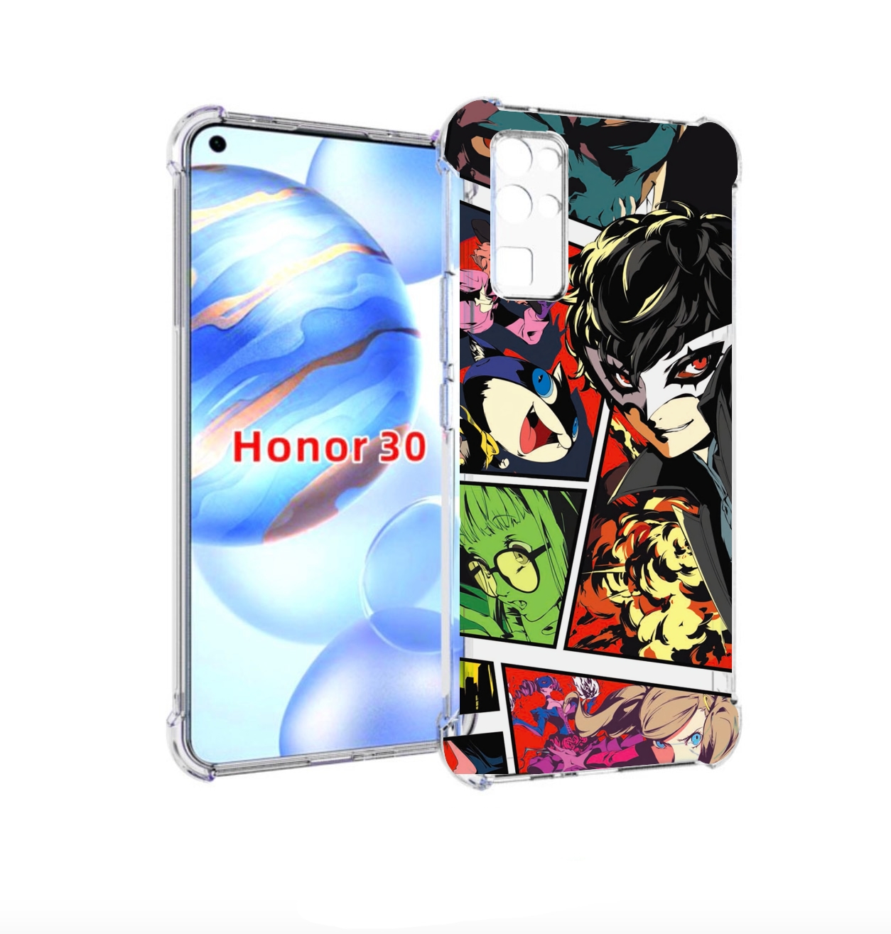 

Чехол бампер MyPads Persona 5 art для Honor 30 (BMH-AN10) против, Прозрачный, Tocco