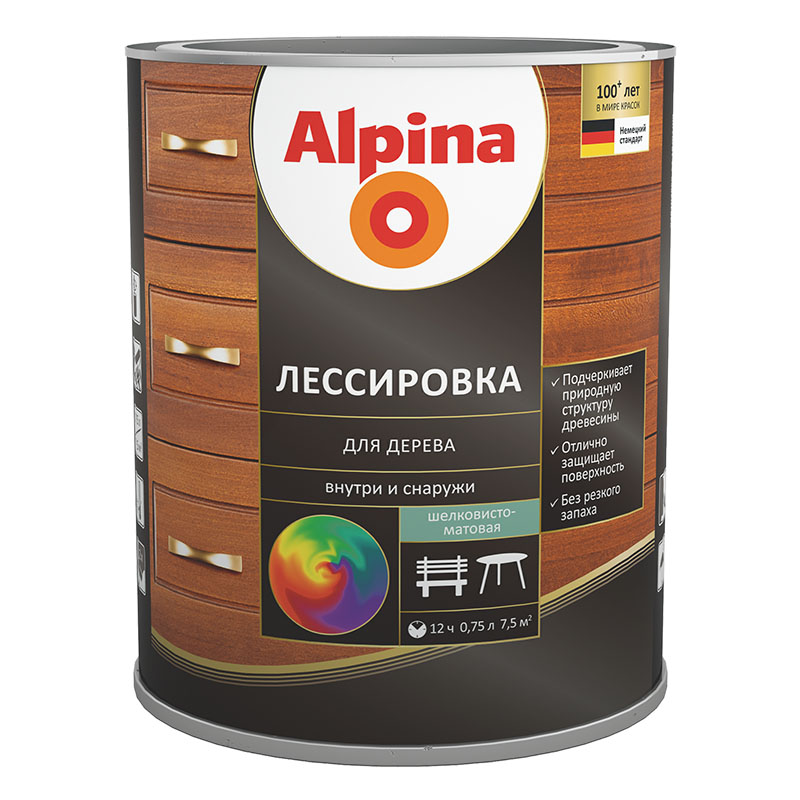 

ALPINA Лессировка для дерева, черный (10л)