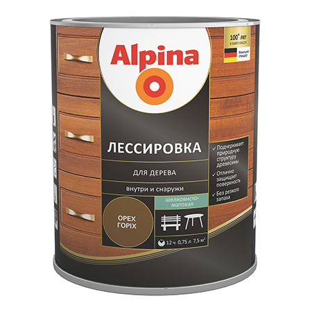

ALPINA Лессировка для дерева, колерумый (0,75л)