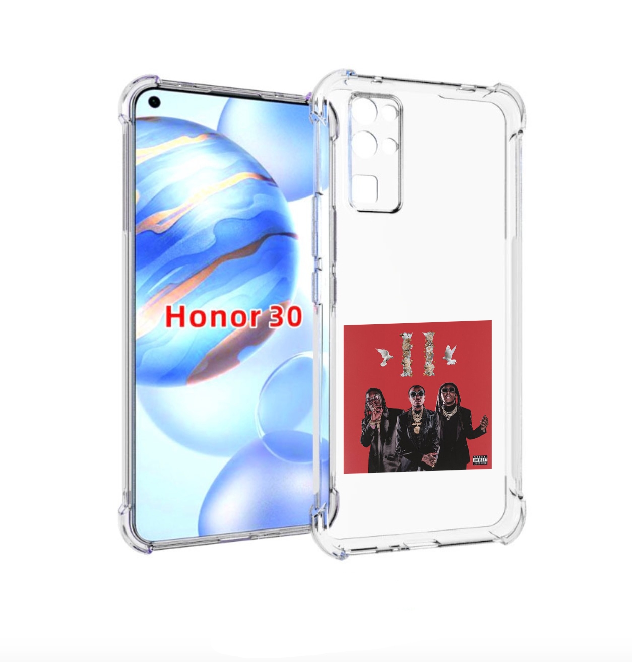 

Чехол бампер MyPads Migos - Culture II для Honor 30 (BMH-AN10) п, Прозрачный, Tocco