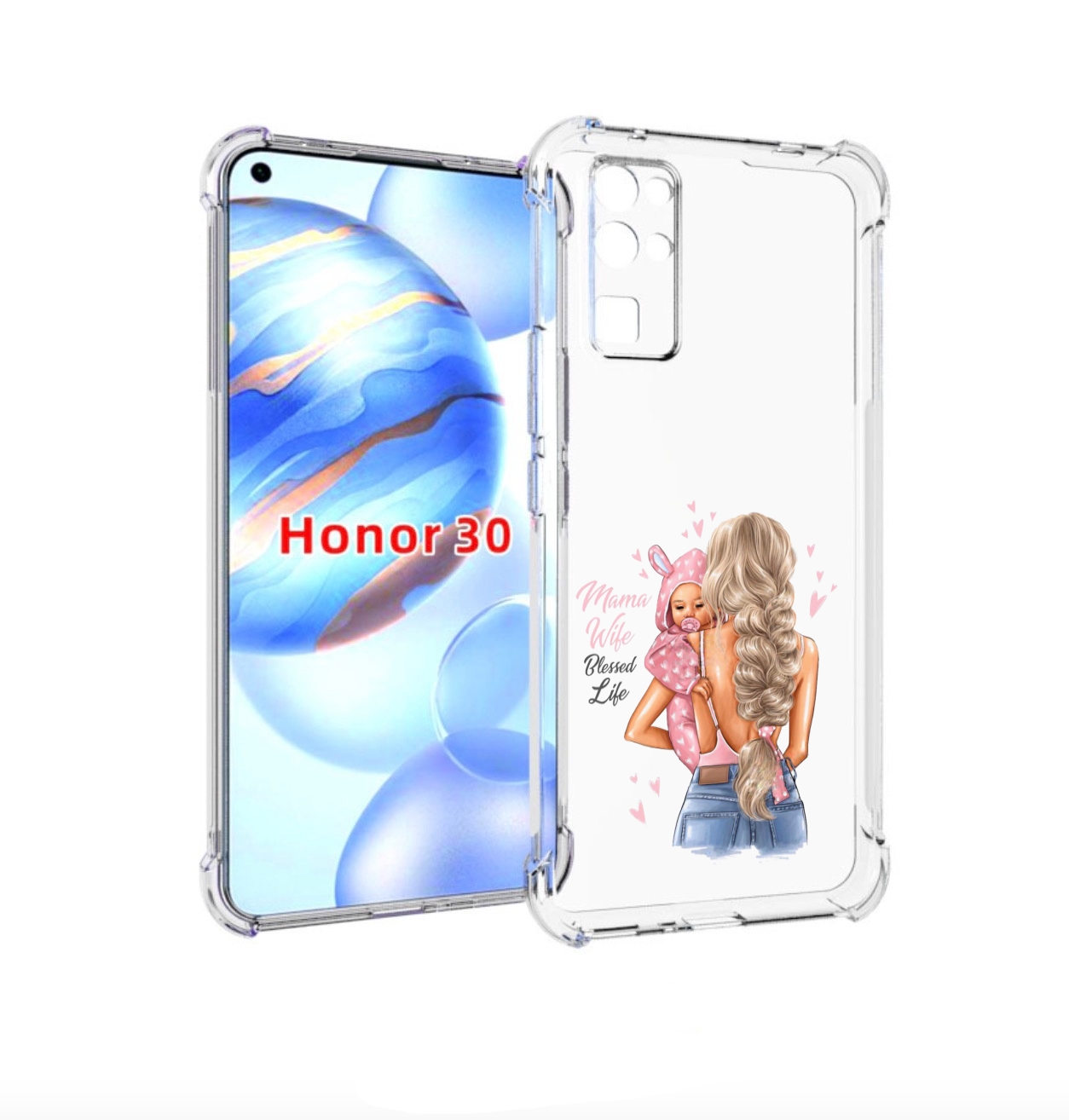 

Чехол бампер MyPads Mama-wibe для Honor 30 (BMH-AN10) противоуда, Прозрачный, Tocco