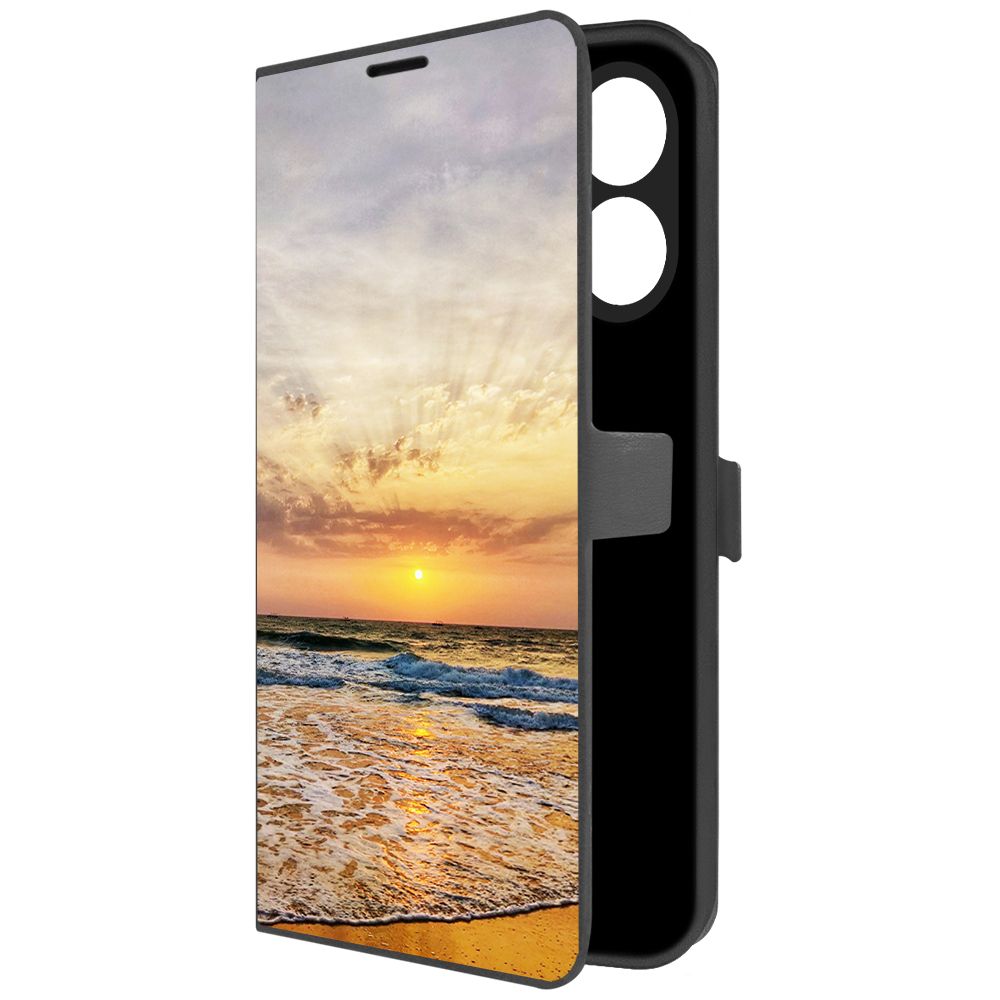 

Чехол-книжка Krutoff Eco Book для Vivo Y16 Индия, Пляжи Гоа (черный)