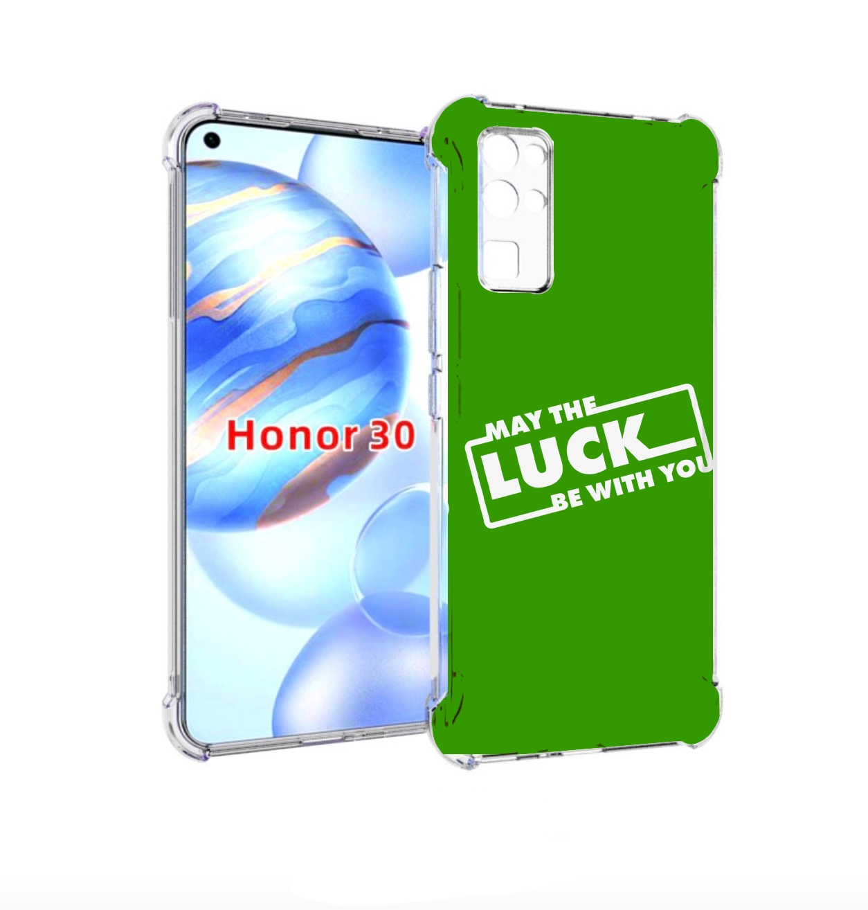 

Чехол бампер MyPads Luck green для Honor 30 (BMH-AN10) противоуд, Прозрачный, Tocco