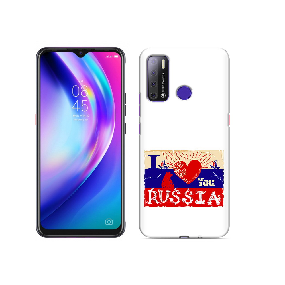 

Чехол MyPads Tocco для Tecno Pouvoir 4 Люблю Россию, Прозрачный, Tocco