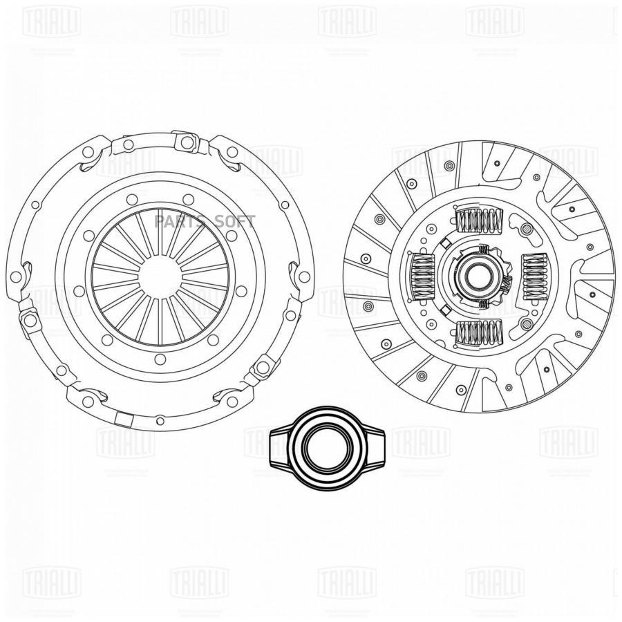 

TRIALLI Сцепление в сборе для Nissan Almera Classic 06- 1.6i с мех.муфт FR 1407