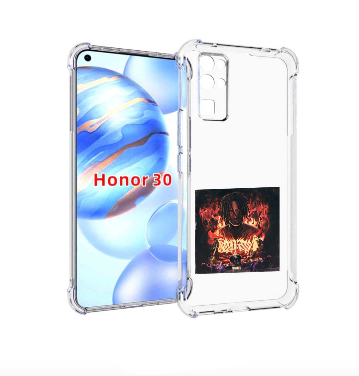 

Чехол бампер MyPads Karmageddon Kizaru для Honor 30 (BMH-AN10) п, Прозрачный, Tocco