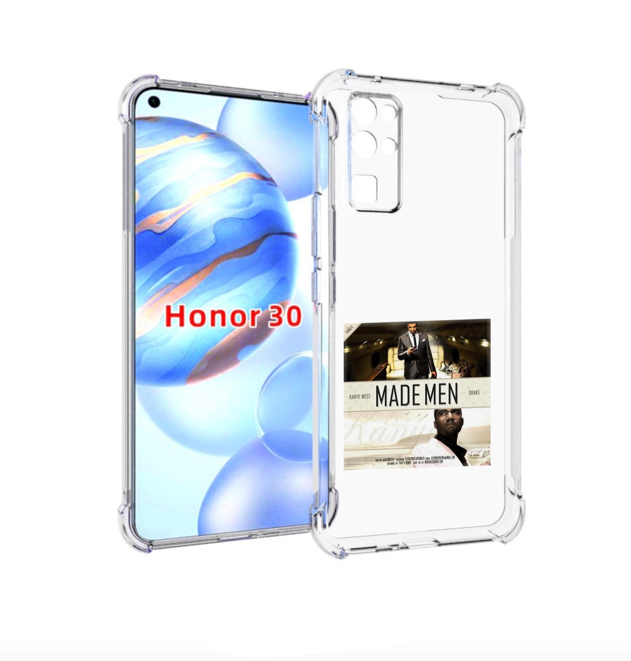 

Чехол бампер MyPads Kanye West & Drake - Made Men для Honor 30 (, Прозрачный, Tocco