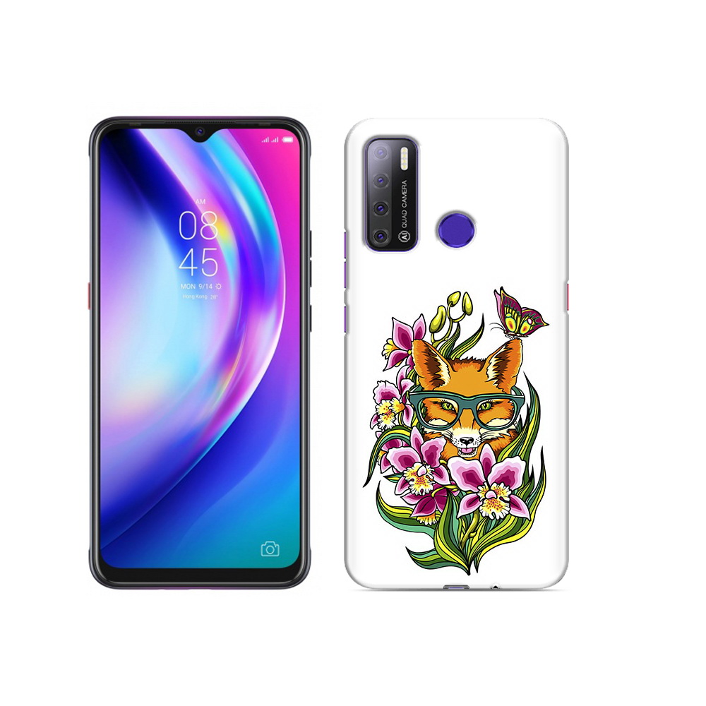 

Чехол MyPads Tocco для Tecno Pouvoir 4 Лиса в цветах, Прозрачный, Tocco