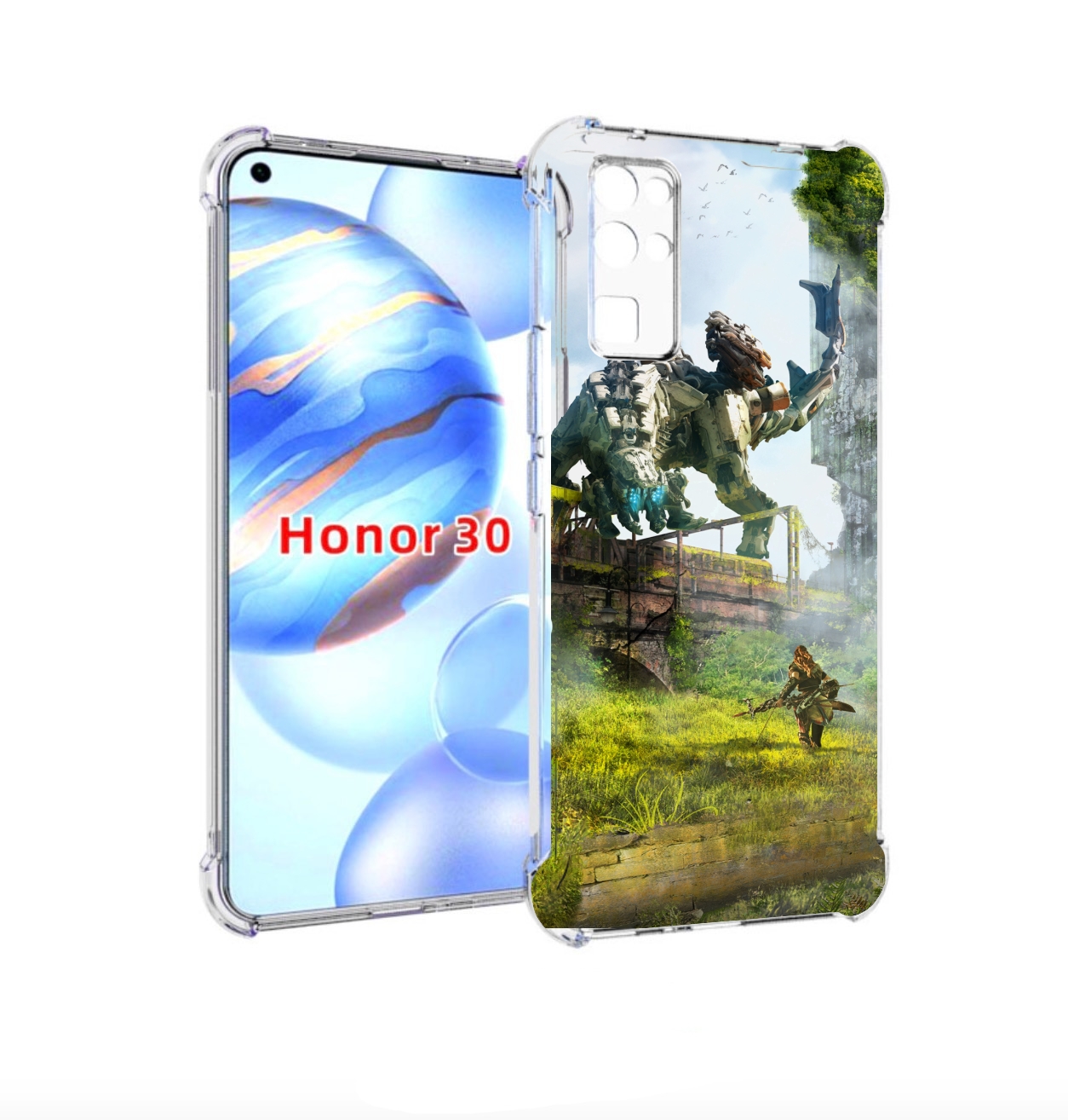 

Чехол бампер MyPads Horizon Zero Dawn для Honor 30 (BMH-AN10) пр, Прозрачный, Tocco