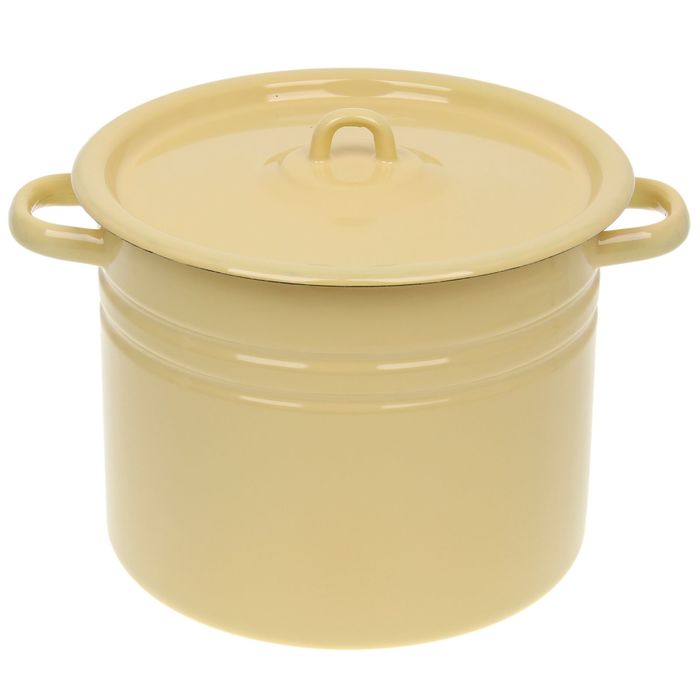 фото Кастрюля цилиндрическая, 9 л, индукция, без декора, цвет бежевый nobrand