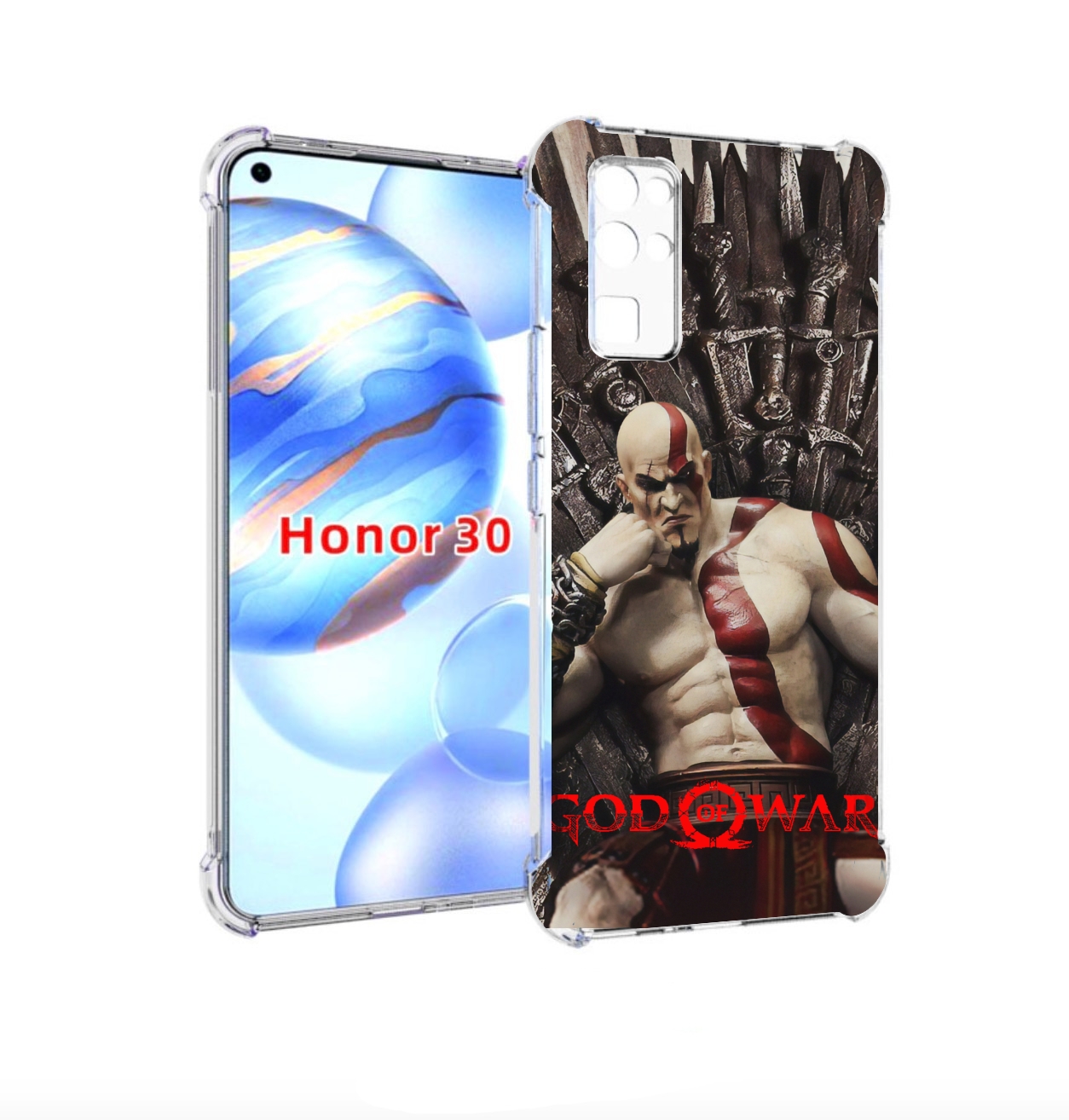 

Чехол бампер MyPads God of War Кратос для Honor 30 (BMH-AN10) пр, Прозрачный, Tocco