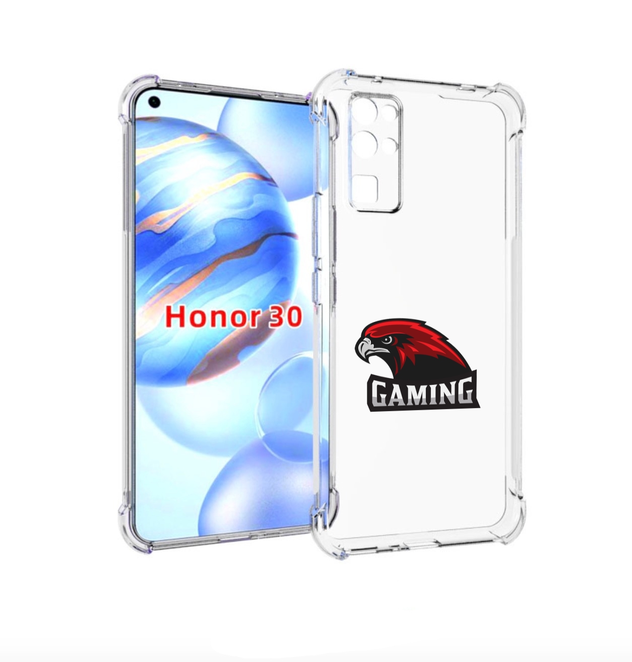 

Чехол бампер MyPads Gaming-1 мужской для Honor 30 (BMH-AN10) про, Прозрачный, Tocco