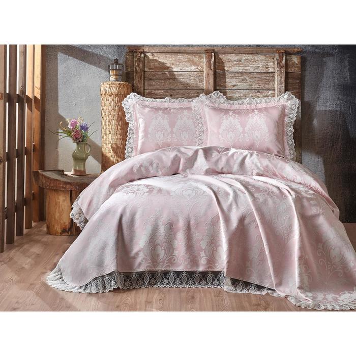 

Покрывало с наволочками Begonya, размер 260x270 см, 50x70 см - 2 шт, цвет пудра