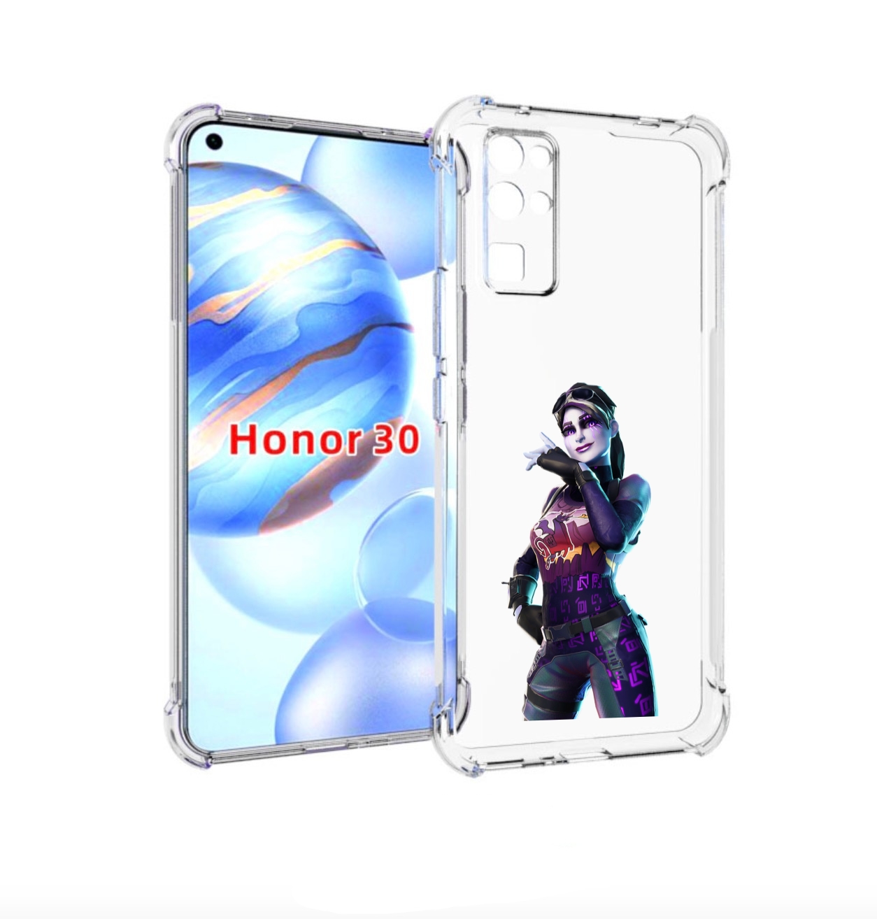 

Чехол бампер MyPads Fortnite-3 для Honor 30 (BMH-AN10) противоуд, Прозрачный, Tocco