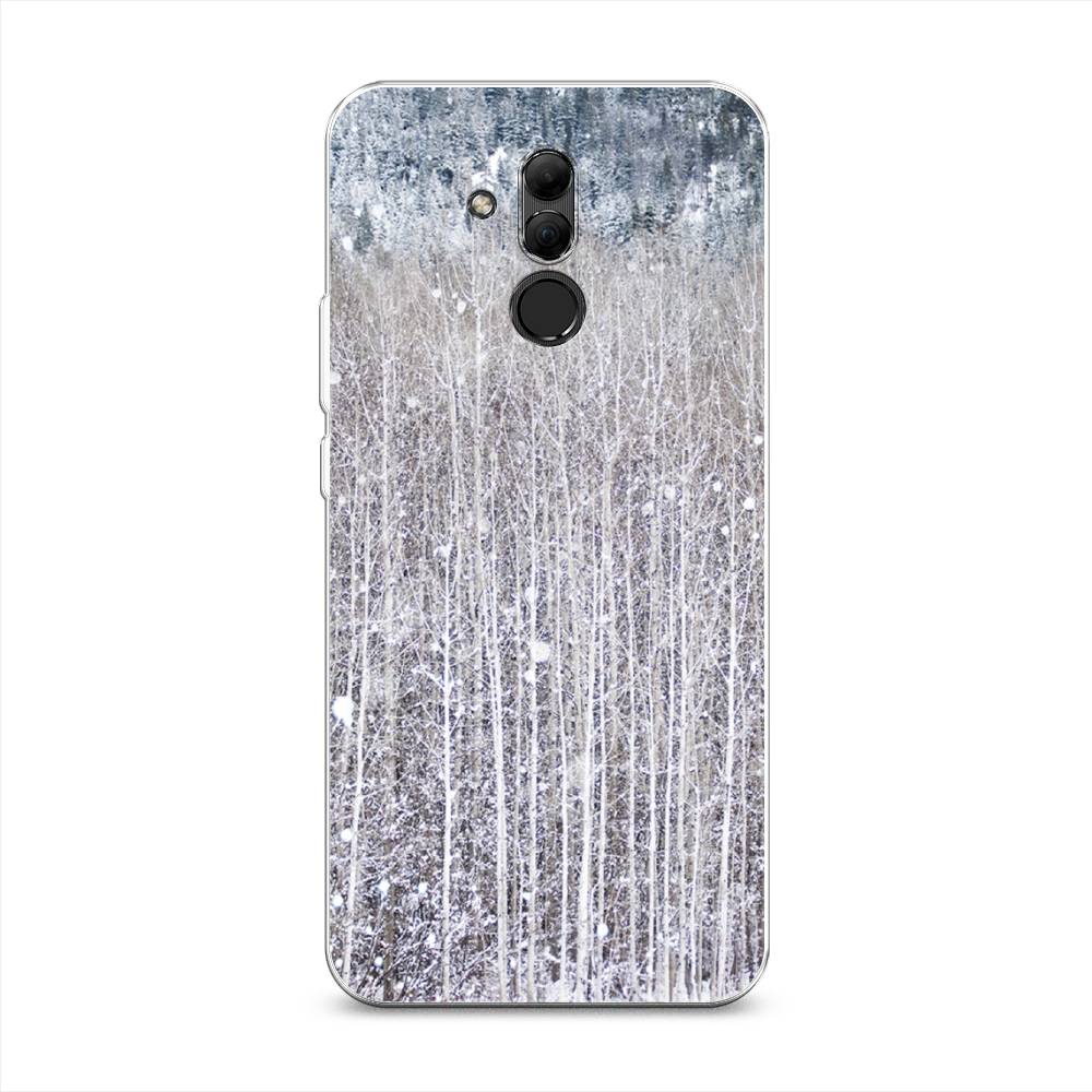 

Чехол на Huawei Mate 20 Lite "Снежный лес", Бежевый;серый;белый, 66650-5