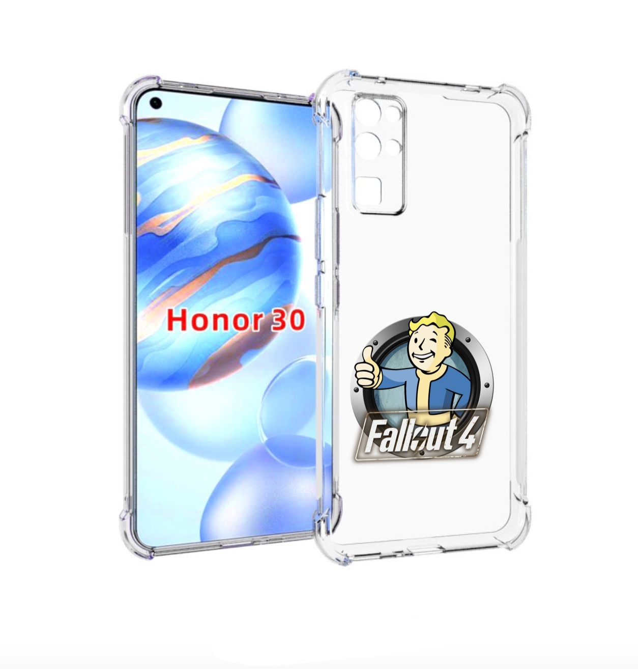 

Чехол бампер MyPads Fallout-4 для Honor 30 (BMH-AN10) противоуда, Прозрачный, Tocco