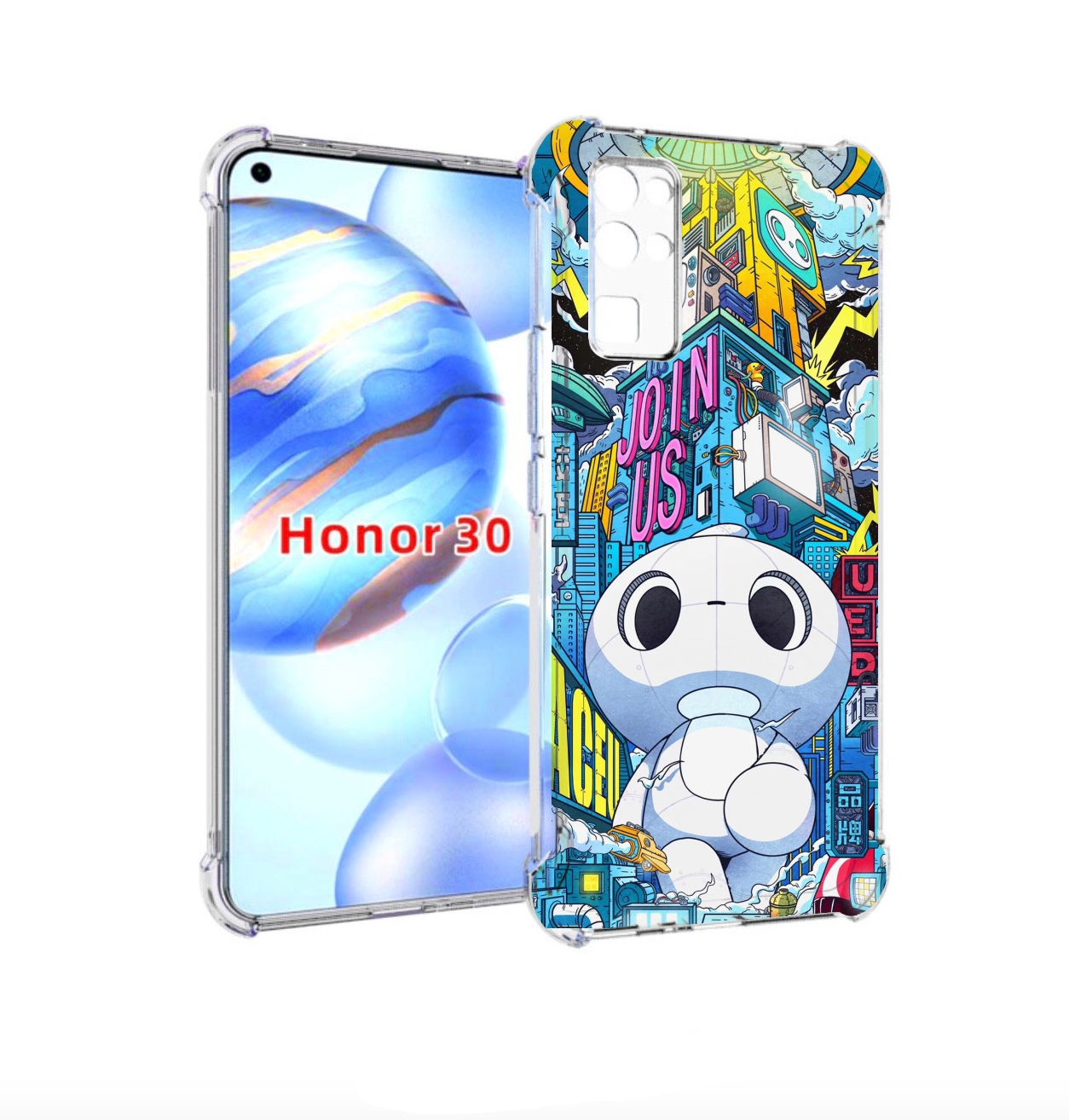 

Чехол бампер MyPads FaceU для Honor 30 (BMH-AN10) противоударный, Прозрачный, Tocco