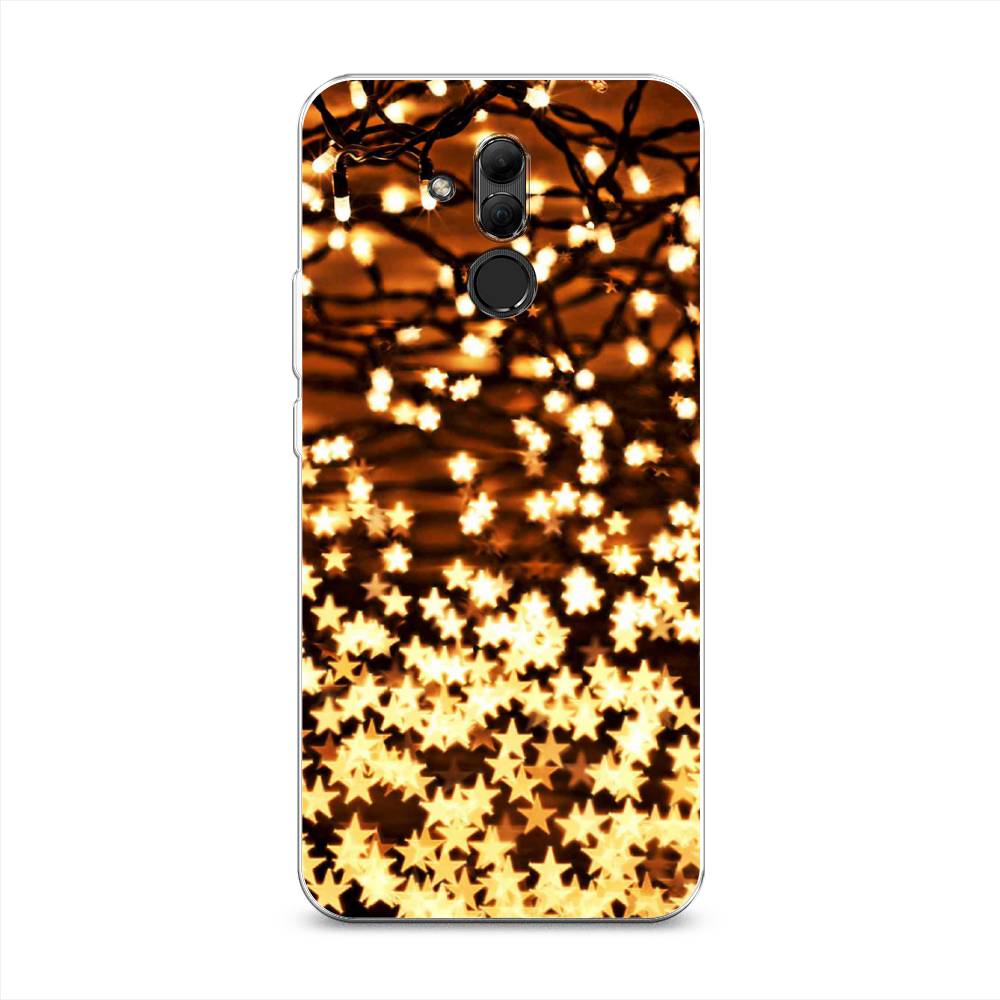 

Чехол на Huawei Mate 20 Lite "Новогодняя гирлянда", Золотистый, 66650-5