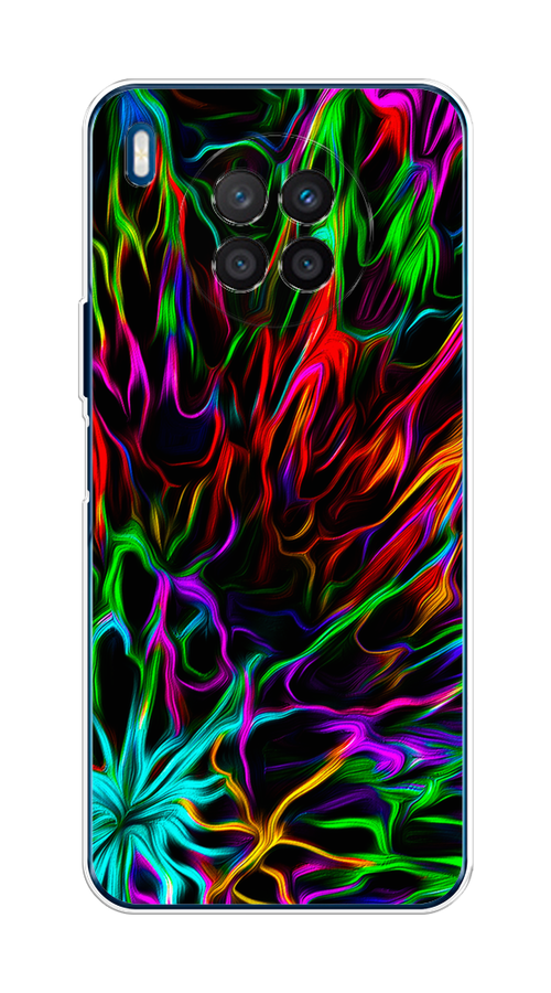 

Чехол на Huawei Nova 8i "Разноцветные разводы", Голубой;зеленый;оранжевый, 6106350-3