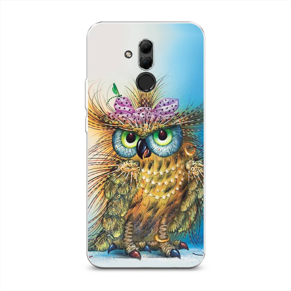 

Чехол на Huawei Mate 20 Lite "Модная сова", Коричневый;голубой, 66650-1