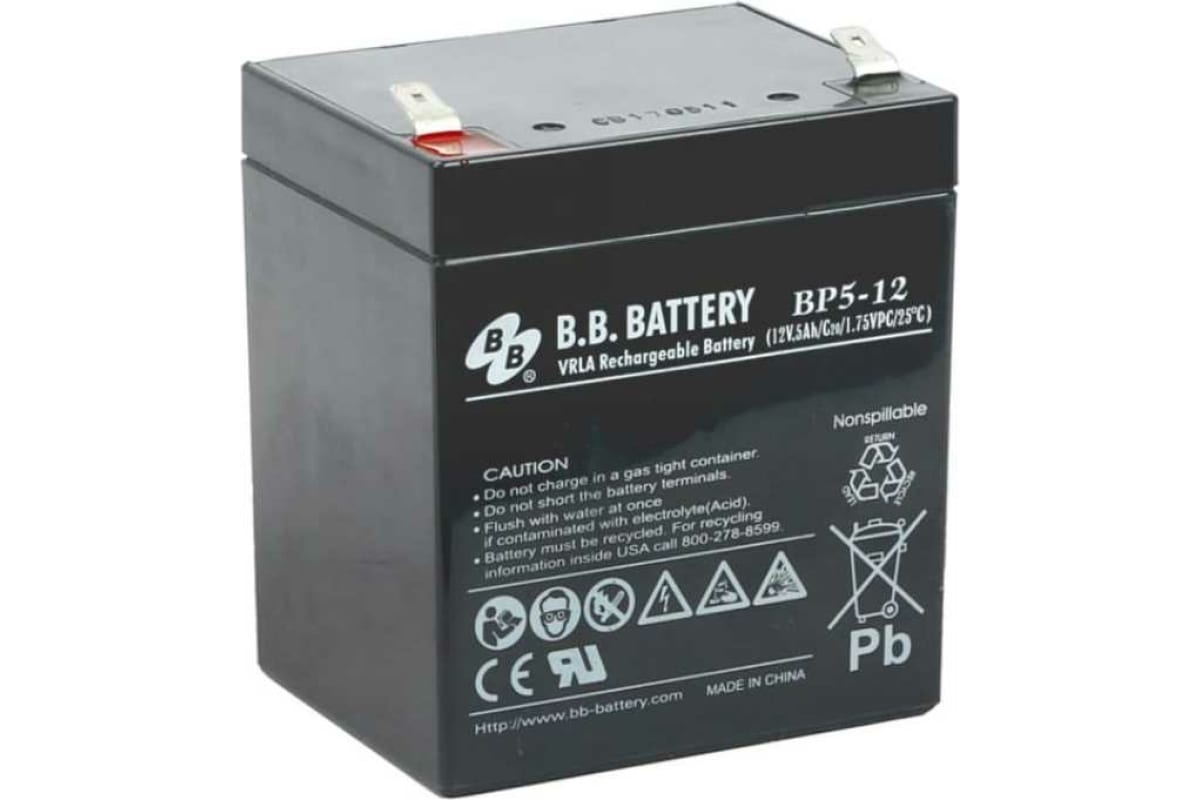 Аккумулятор для ИБП B.B. Battery 5 А/ч 12 В (B.B.Battery BP5-12)