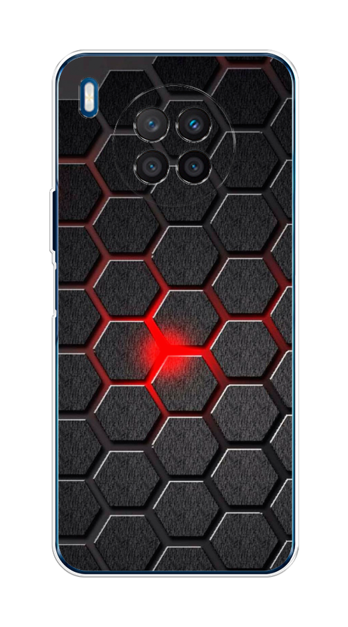 

Чехол на Huawei Nova 8i "Соты красные", Красный;черный;серый, 6106350-3