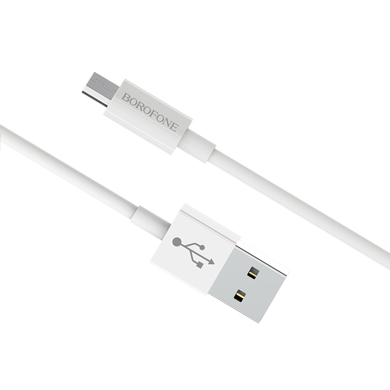 

Дата-кабель USB 2.1A для micro USB Borofone BX22 ПВХ 1м White (повреждена упаковка)