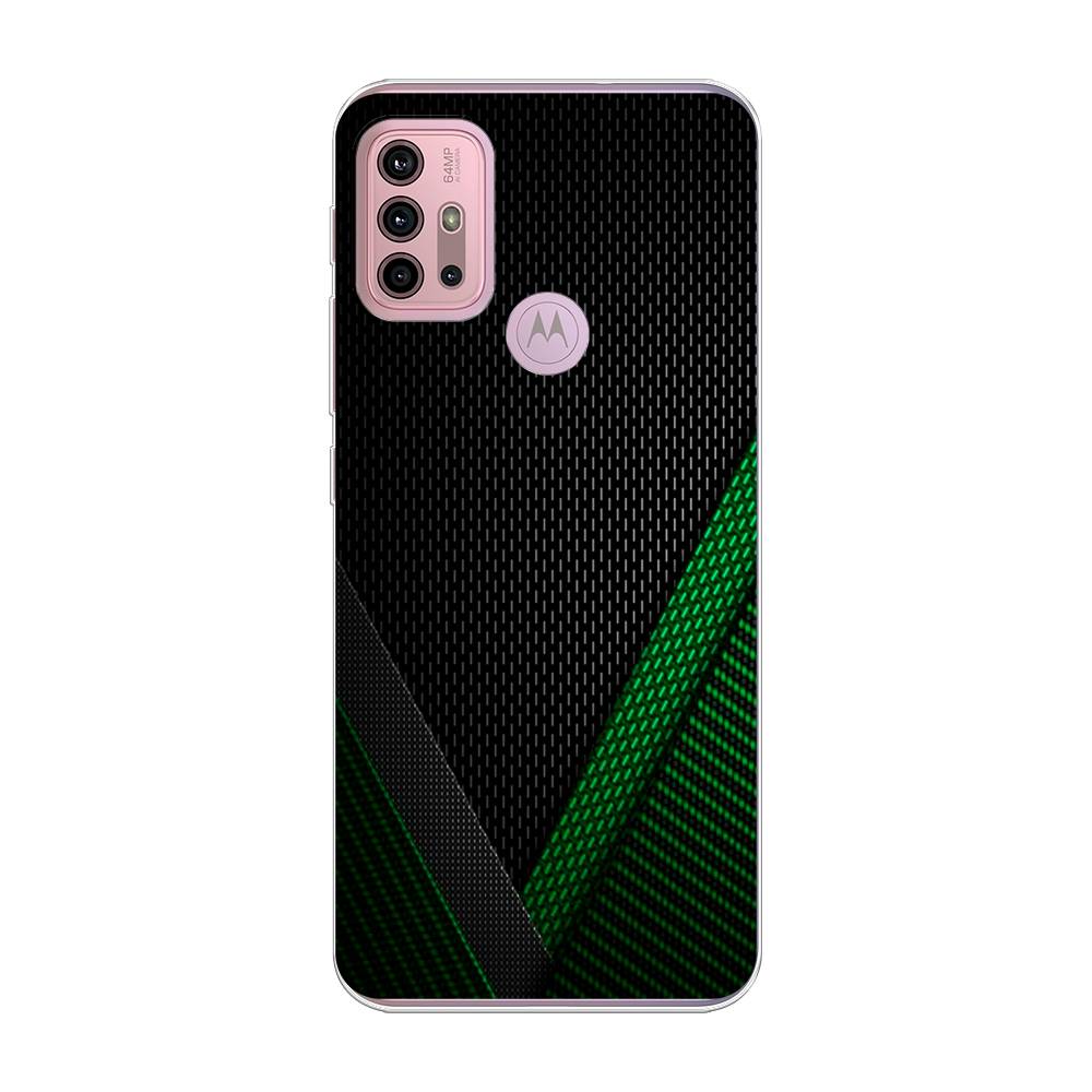 

Чехол Awog на Lenovo K13 Note/Motorola Moto G10/G20/G30 "Зеленый карбон", Разноцветный, 242350-3