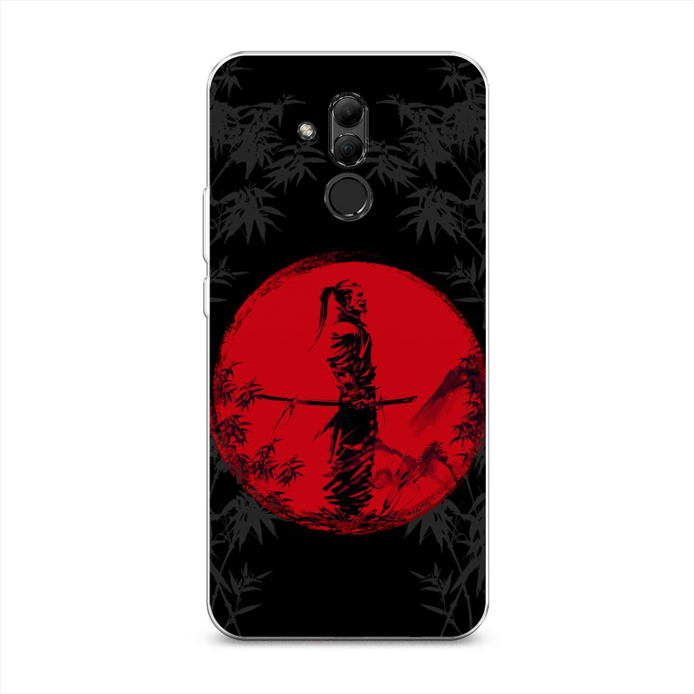 

Чехол на Huawei Mate 20 Lite "Самурай на красном фоне", Черный;красный;серый, 66650-4